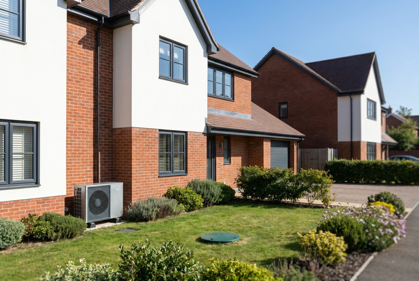 A UK home with an air source heat pump and a ground source heat pump ground loop, comparing the two systems
