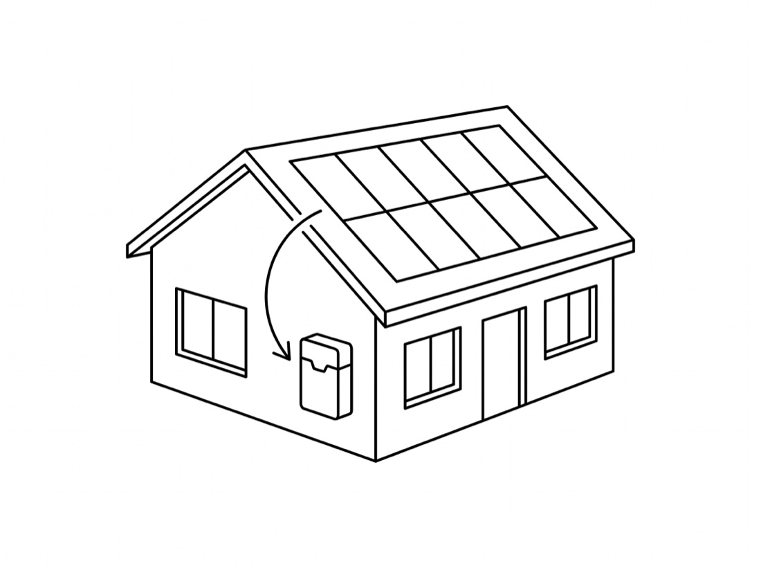 Battery Storage — line illustration